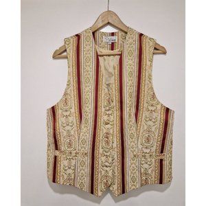 Vintage 70s Tapestry Vest  Boho Romantic Cottagecore